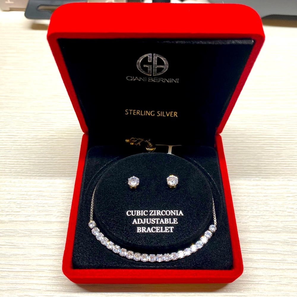 Brand new Cubic Zirconia necklace and earrings set